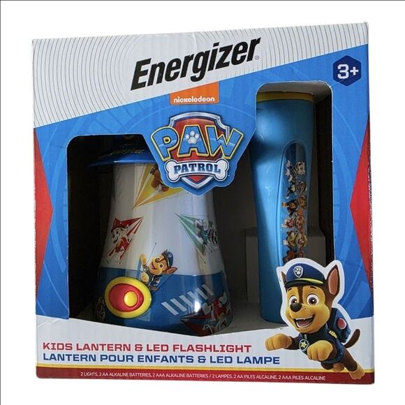 Paw Patrol Lantern Light + Flashlight Set Energizer Kids Battery Toy Camp Night - Picture 1 of 3